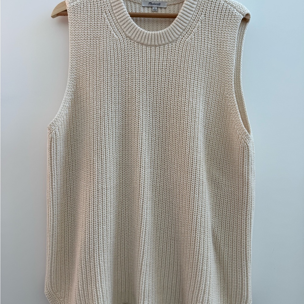 Madewell Ivory Sleeveless Knit Top
